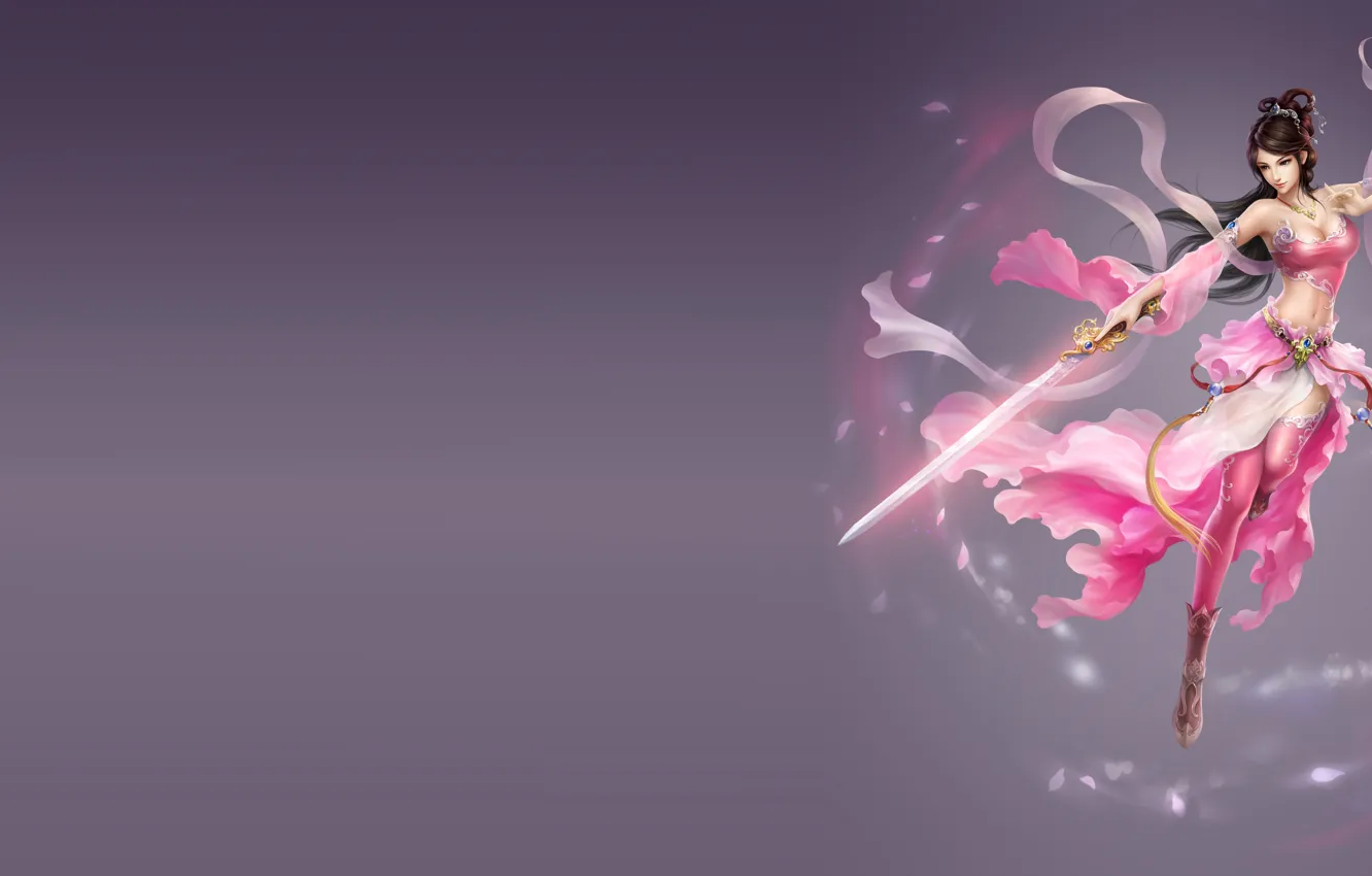 Photo wallpaper girl, fantasy, weapons, the game, sword, warrior, art