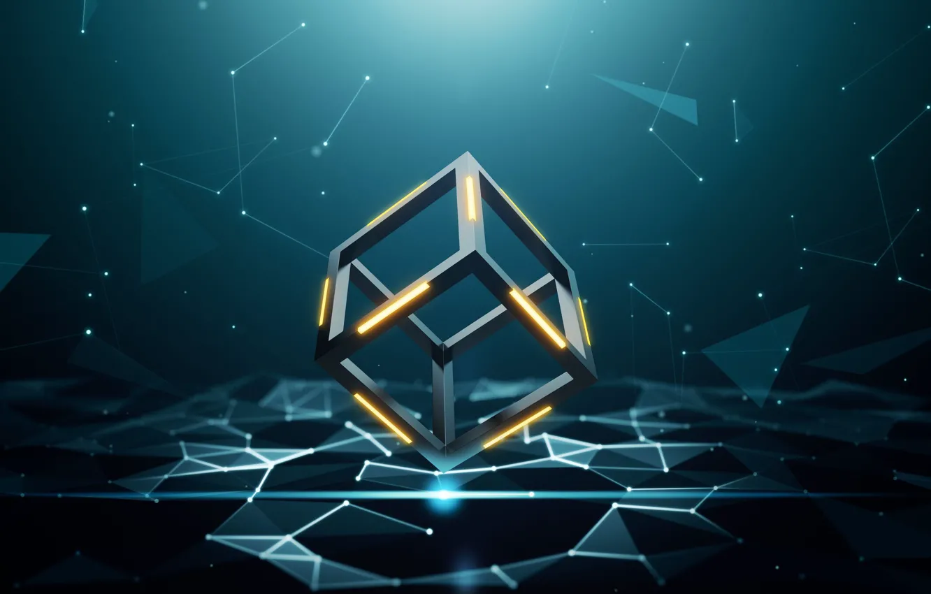 Photo wallpaper Abstraction, Abstract, blockchain, Blockchain