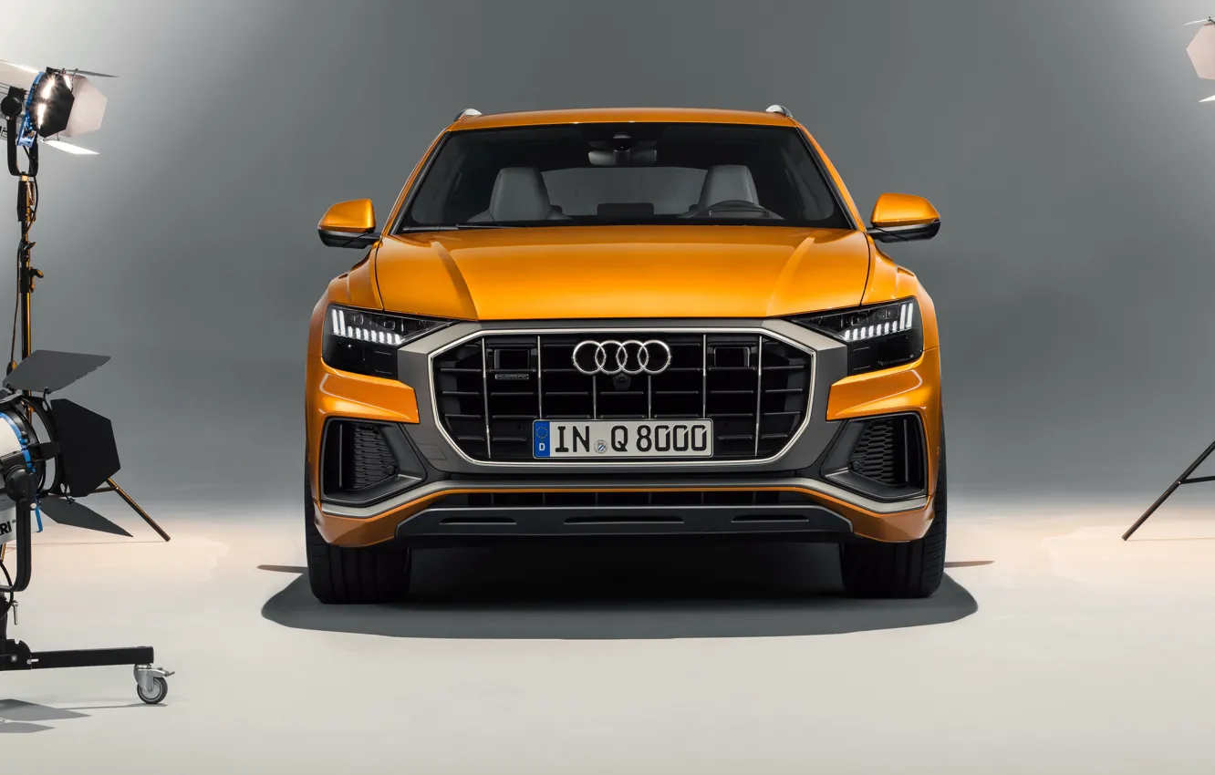 Photo wallpaper front view, 50 TDI, 2018, Audi Q8, S-Line, quattro