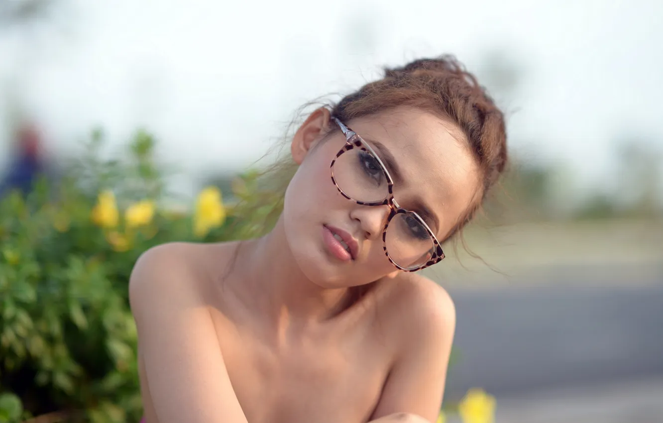 Photo wallpaper look, girl, background, portrait, Xenia?