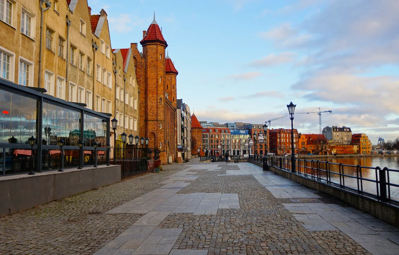 Photo wallpaper street, building, Gdansk
