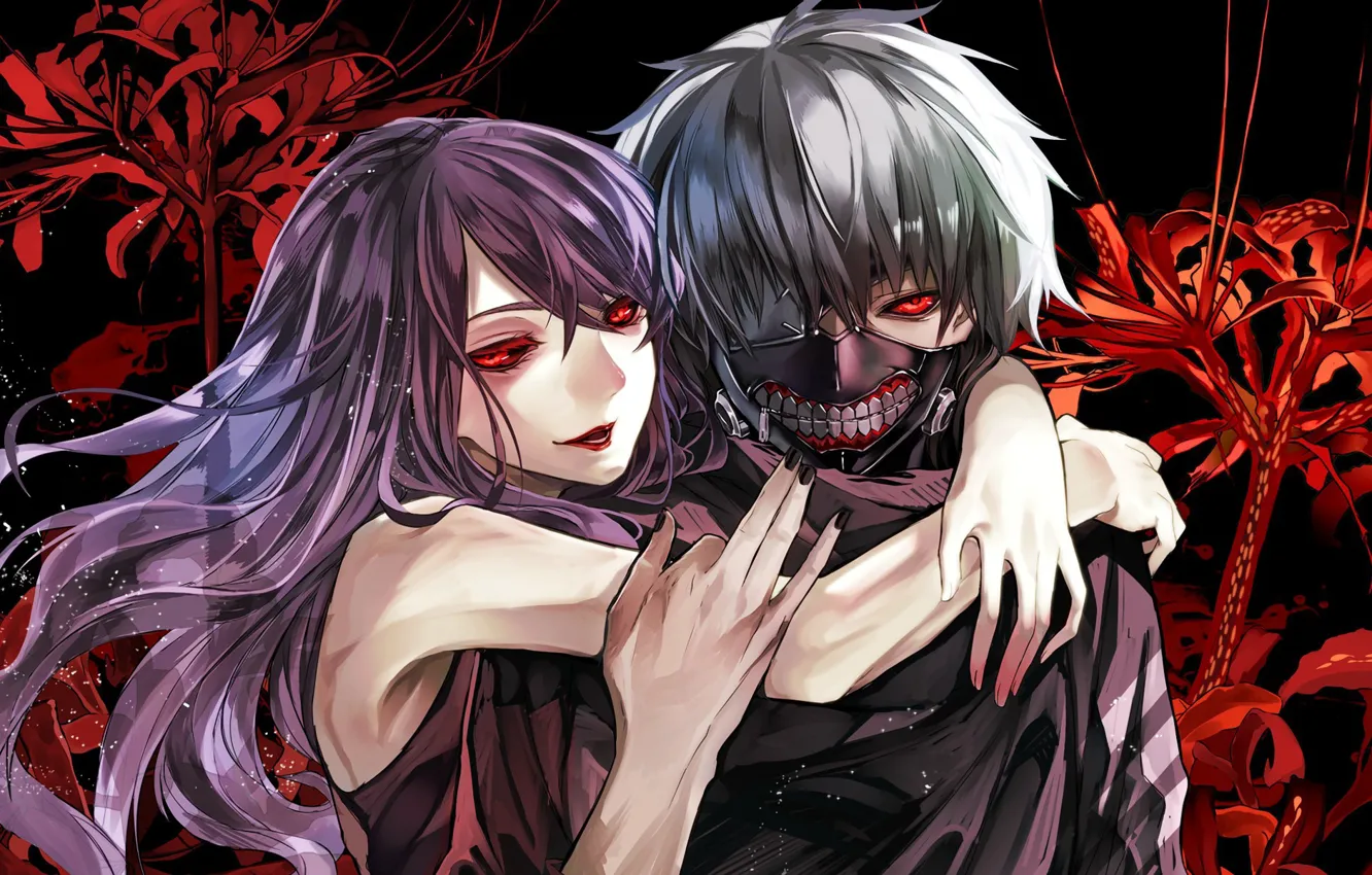 Photo wallpaper monster, anime, predator, human, mask, japanese, Tokyo Ghoul, cannibal