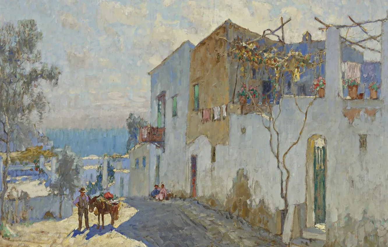 Photo wallpaper street, home, picture, the urban landscape, Konstantin Gorbatov, Hot Day. Anacapri