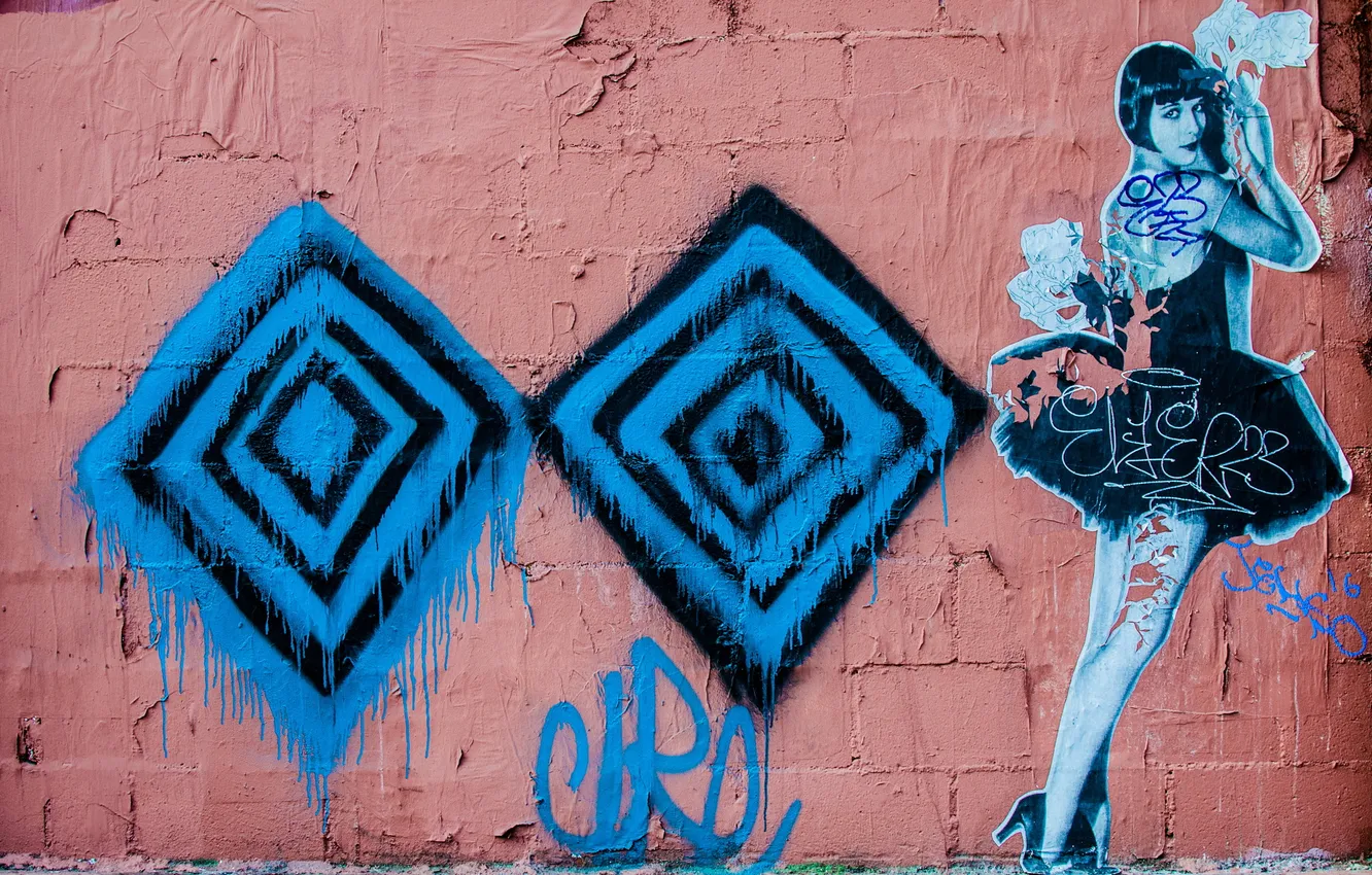 Photo wallpaper the city, wall, grafiti