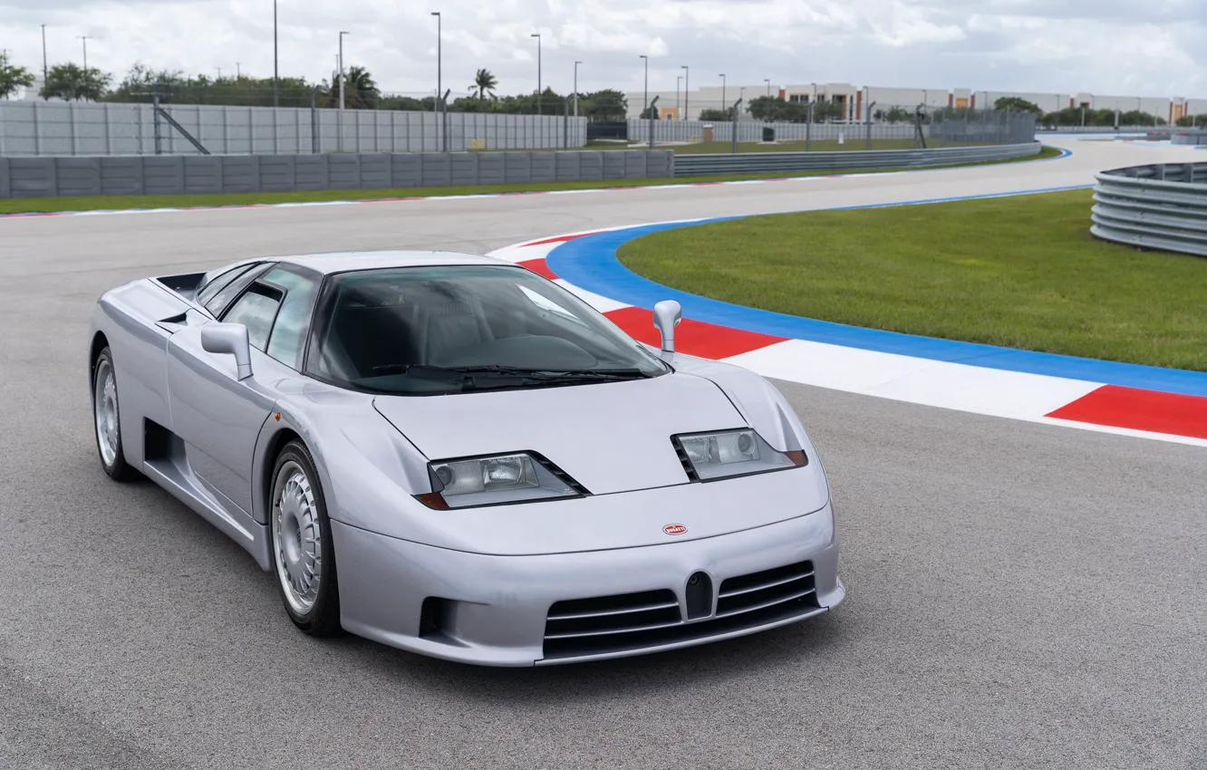 Photo wallpaper Bugatti, front view, Bugatti EB110 GT, EB 110