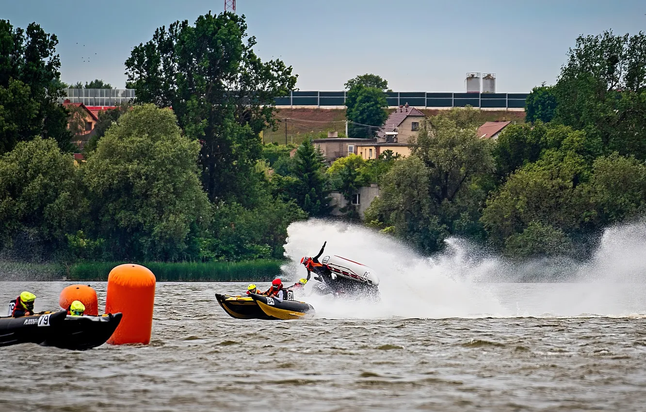 Photo wallpaper race, boat, speed