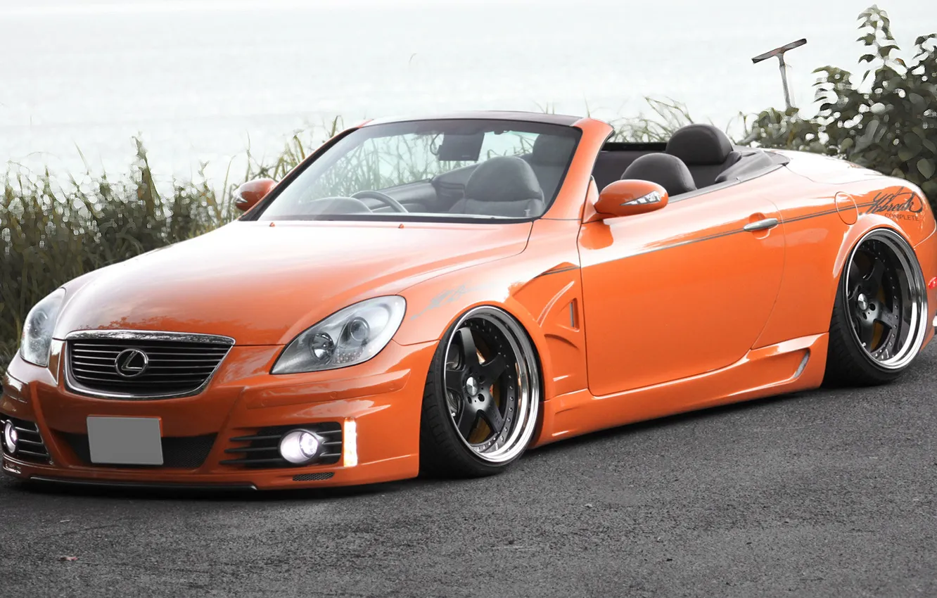 Photo wallpaper orange, tuning, car, lexus, convertible, Lexus, sc300
