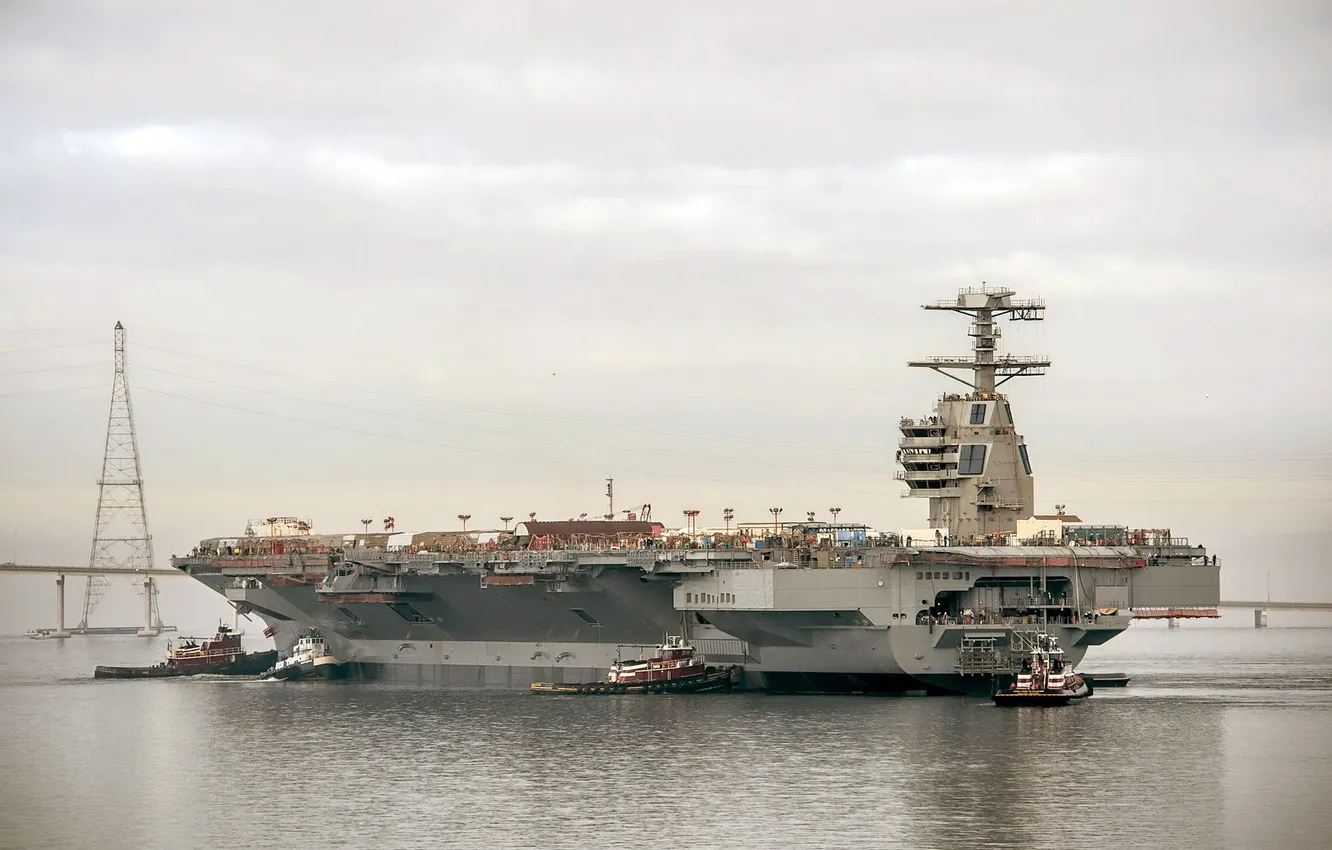 Photo wallpaper sea, weapons, ship, PCU Gerald R. Ford (CVN 78)