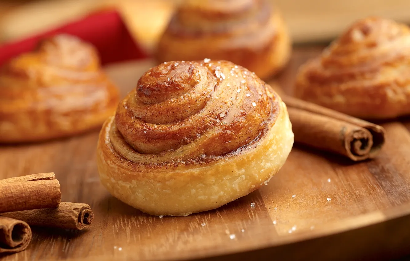 Photo wallpaper cinnamon, cakes, buns