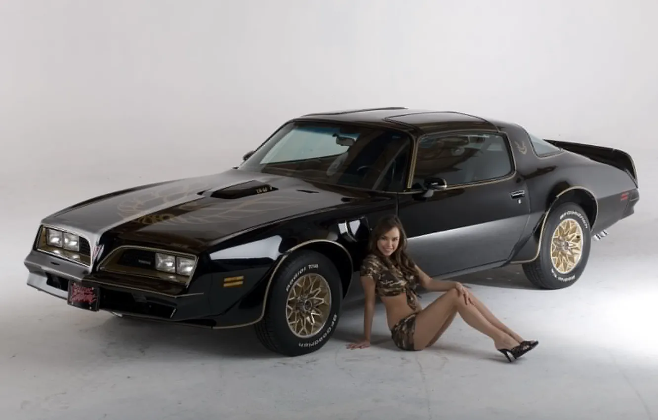 Photo wallpaper look, girl, smile, white background, sitting, dark cars