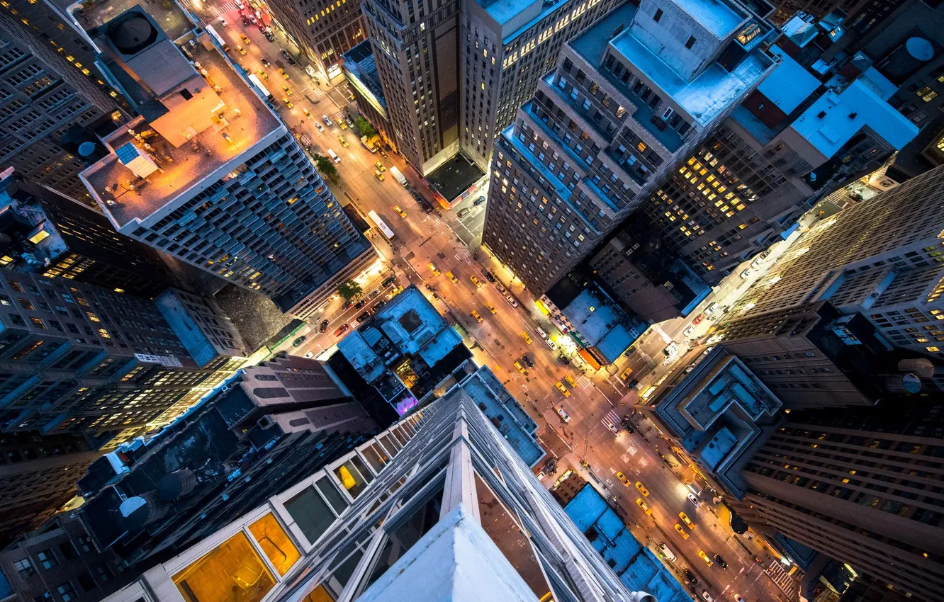 Photo wallpaper city, the city, building, road, architecture, cars, megapolis, cars
