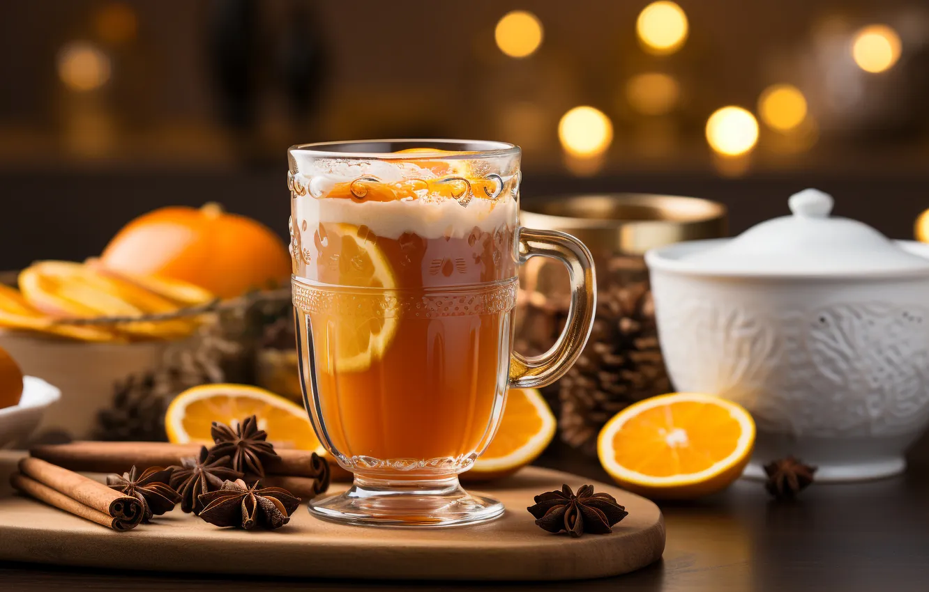 Photo wallpaper drink, AI art, neural network