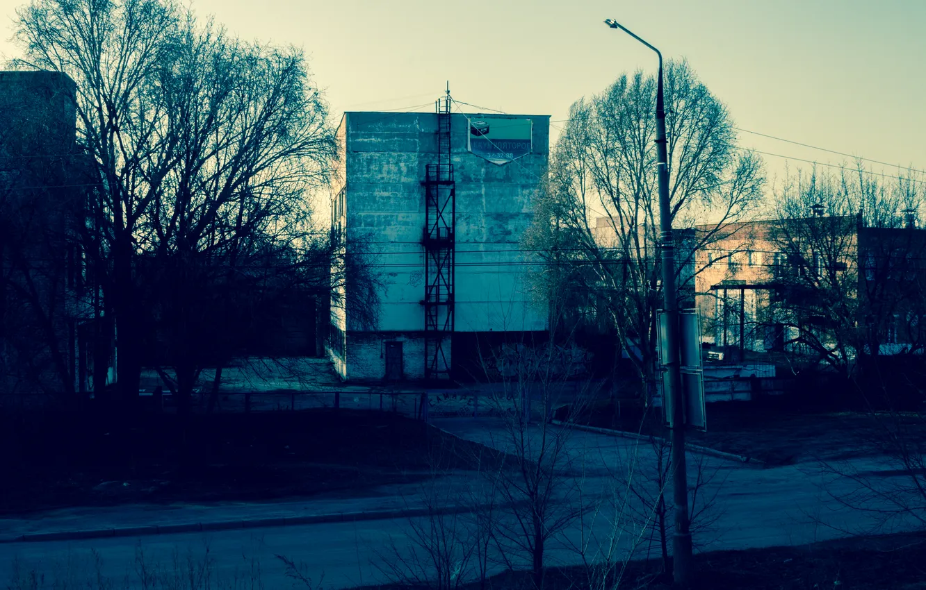 Photo wallpaper the sky, trees, building, the evening, Russia, architecture, Stan