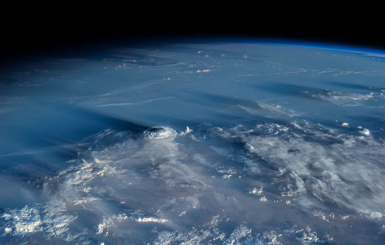 Photo wallpaper clouds, planet, the atmosphere, Earth, cyclone