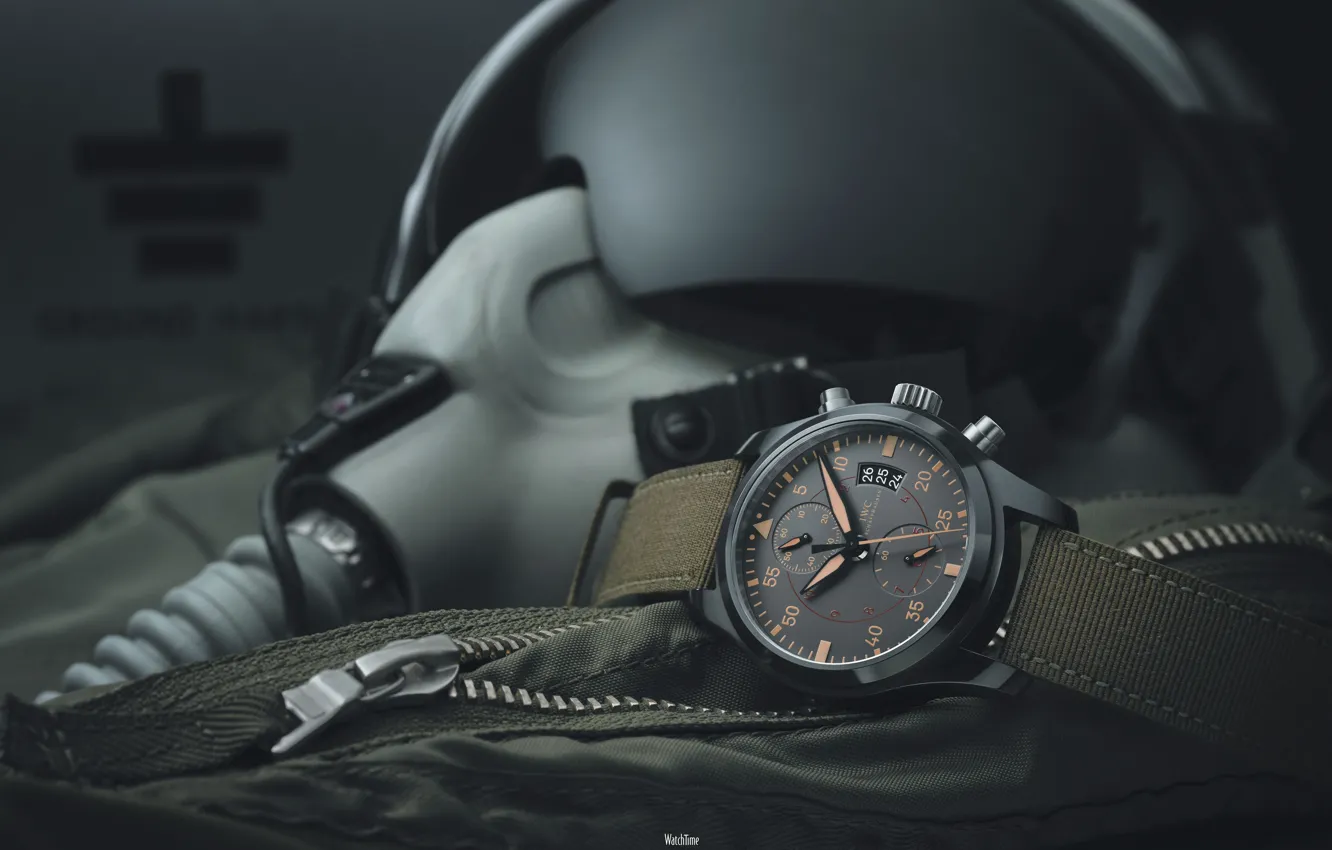Photo wallpaper watch, helmet, pilot, flying, military, military, flight, watch