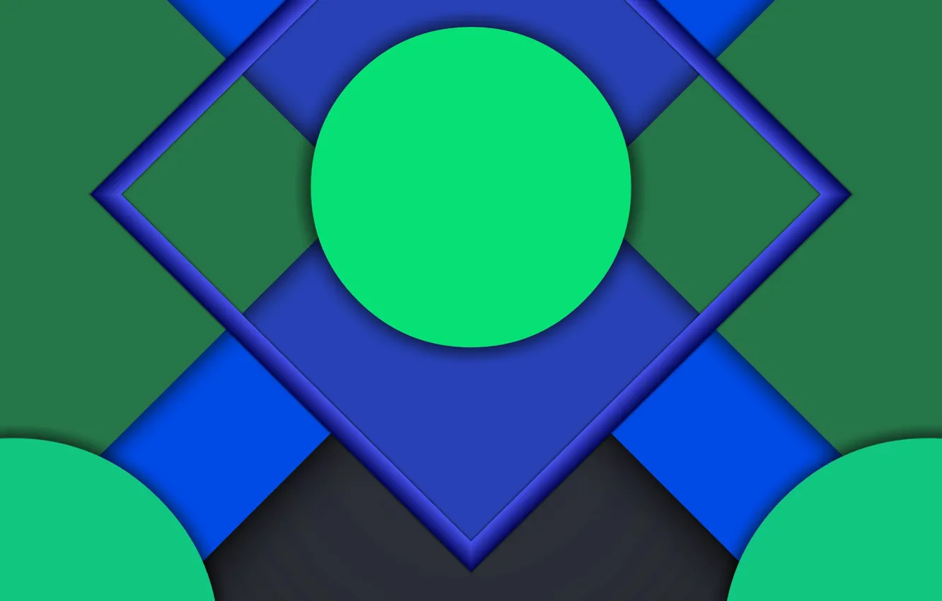 Photo wallpaper circles, shadow, figure, diamonds