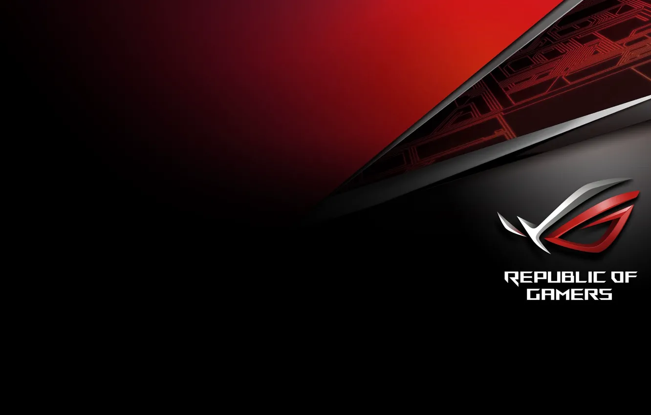 Photo wallpaper logo, high-tech, logo, brand, digital art, asus, ASUS, republic of gamers