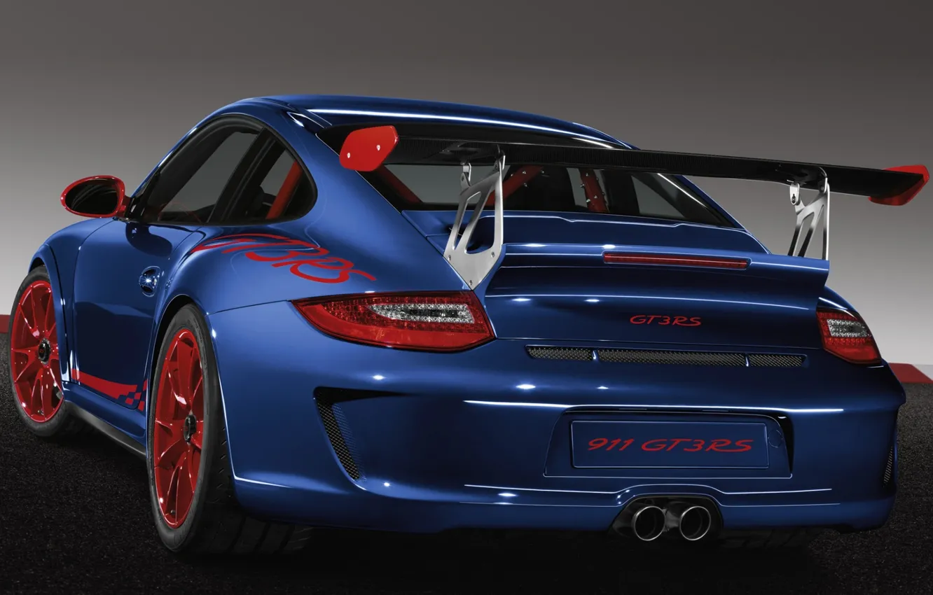 Photo wallpaper 911, Porsche, supercar, Porsche, rear view, GT3, GT3