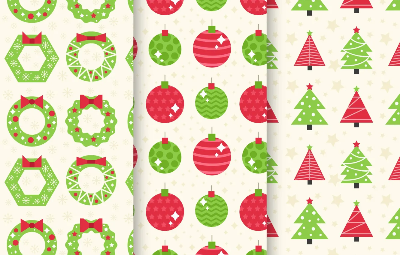 Photo wallpaper decoration, background, balls, toy, tree, texture