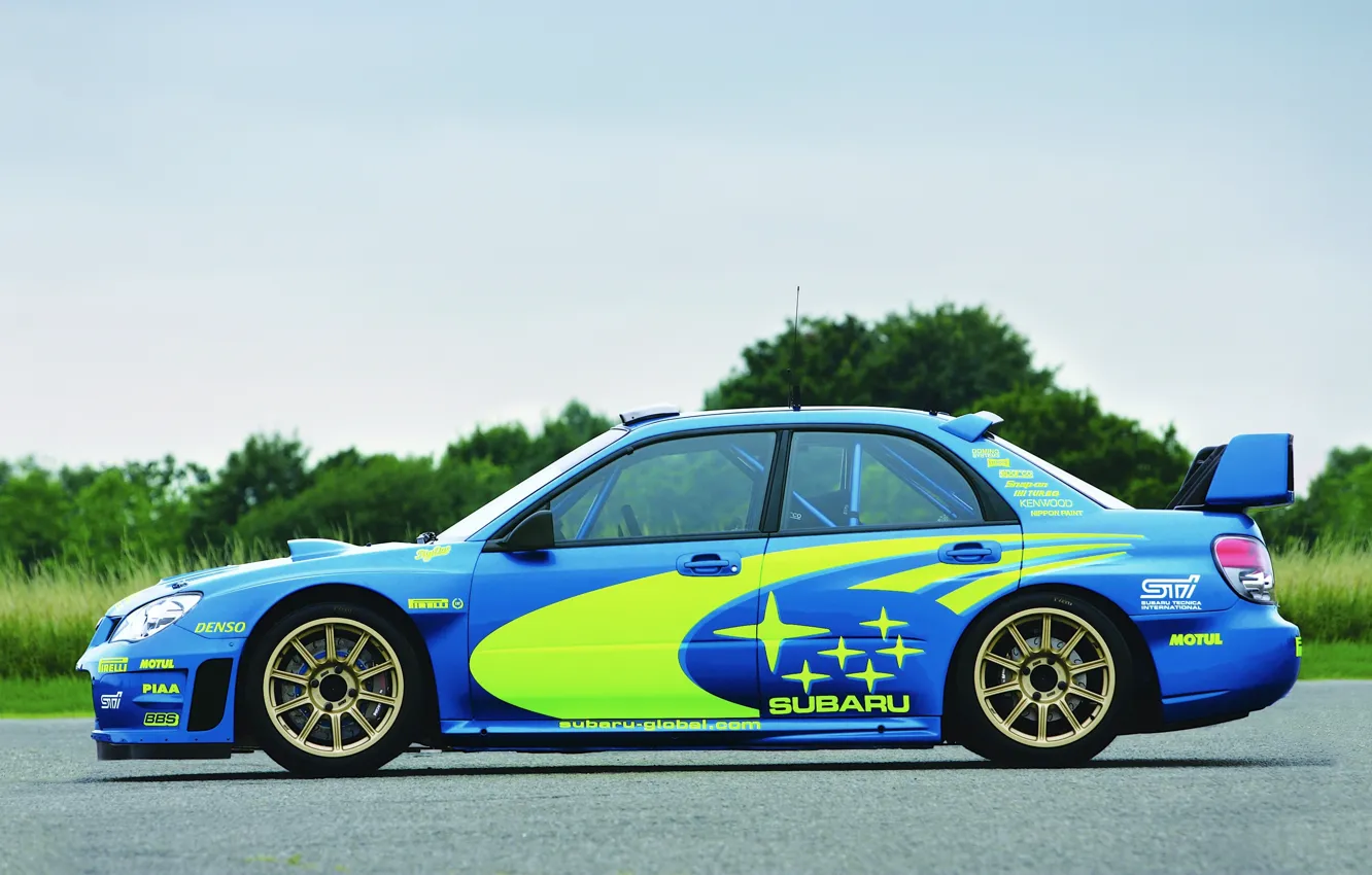 Photo wallpaper Auto, Blue, Subaru, Impreza, Wheel, Machine, wrx, WRC