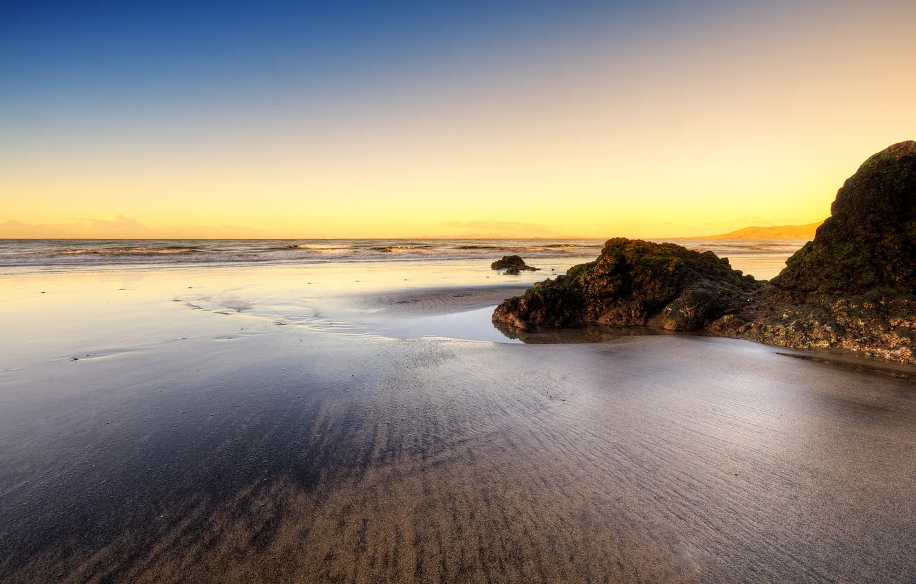 Photo wallpaper sea, beach, the sky
