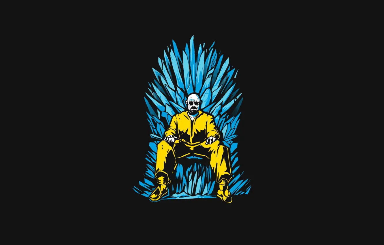 Photo wallpaper pose, the throne, Breaking Bad, Walter White, Game Of Thrones, Heisenberg