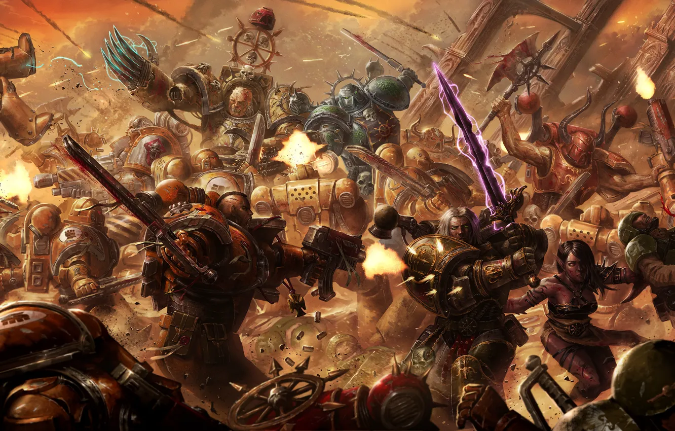 Photo wallpaper war, Warhammer, Warhammer 40K, imperial fists