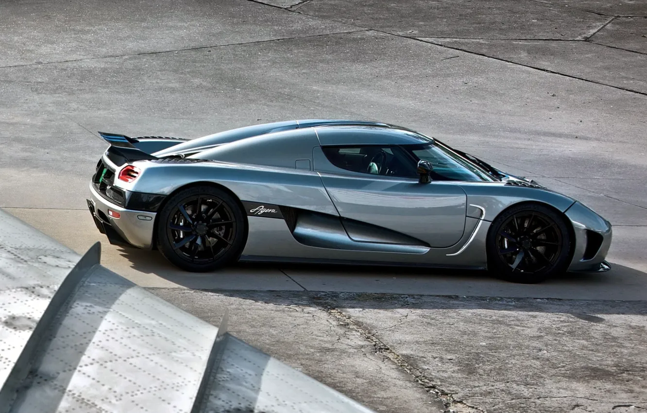 Photo wallpaper grey, wing, Koenigsegg, supercar, rear view, hypercar, Agera R, Agera R