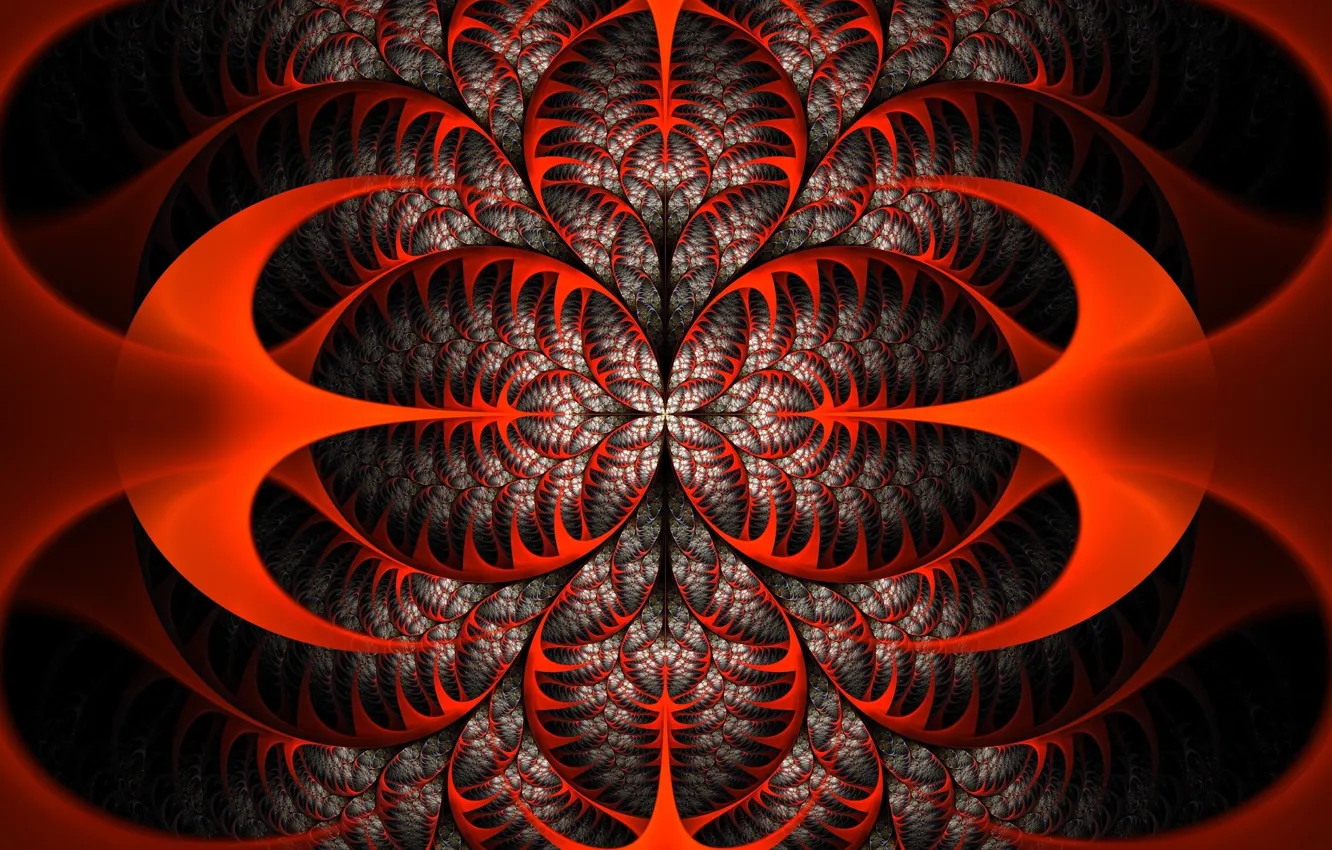 Photo wallpaper Red, Black, Pattern