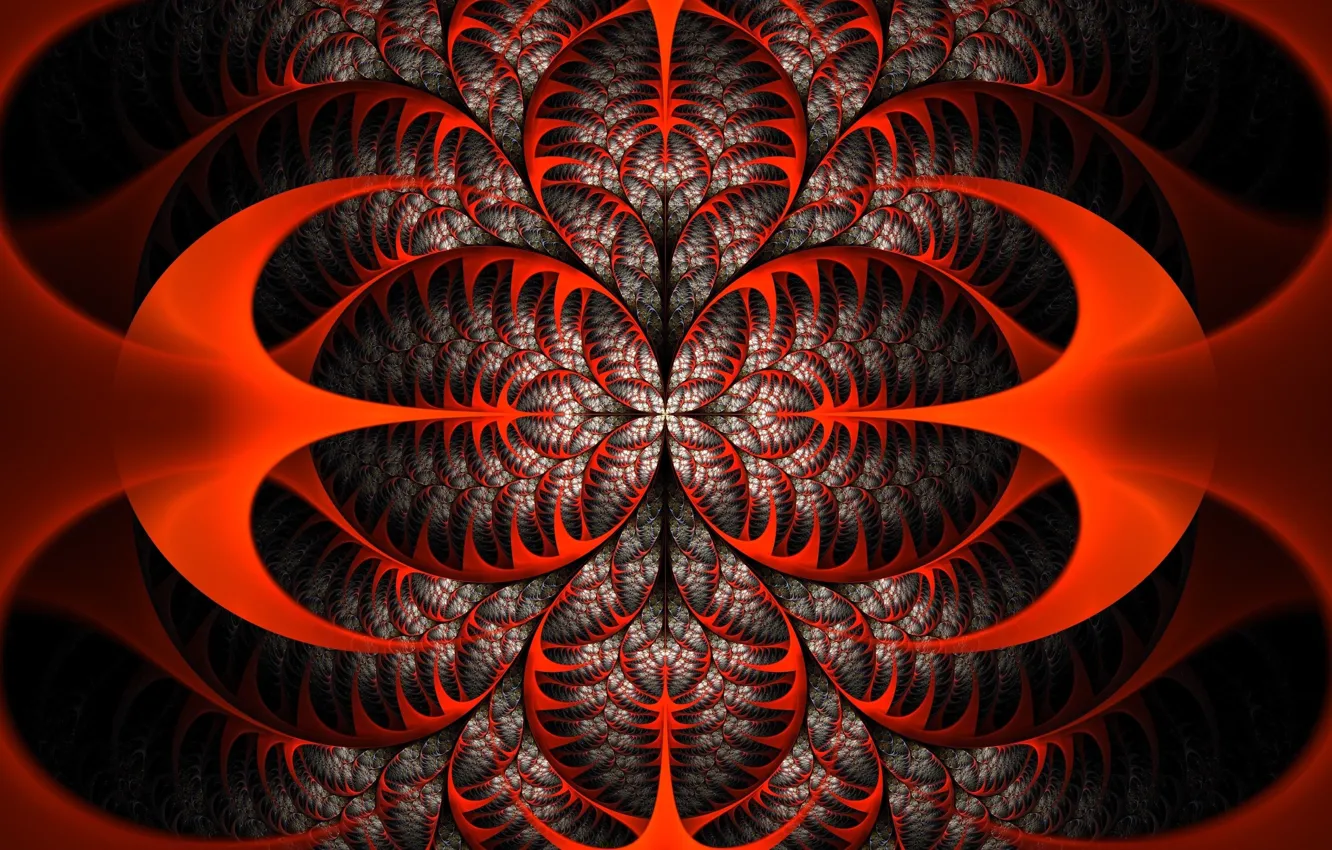 Photo wallpaper red, pattern, black