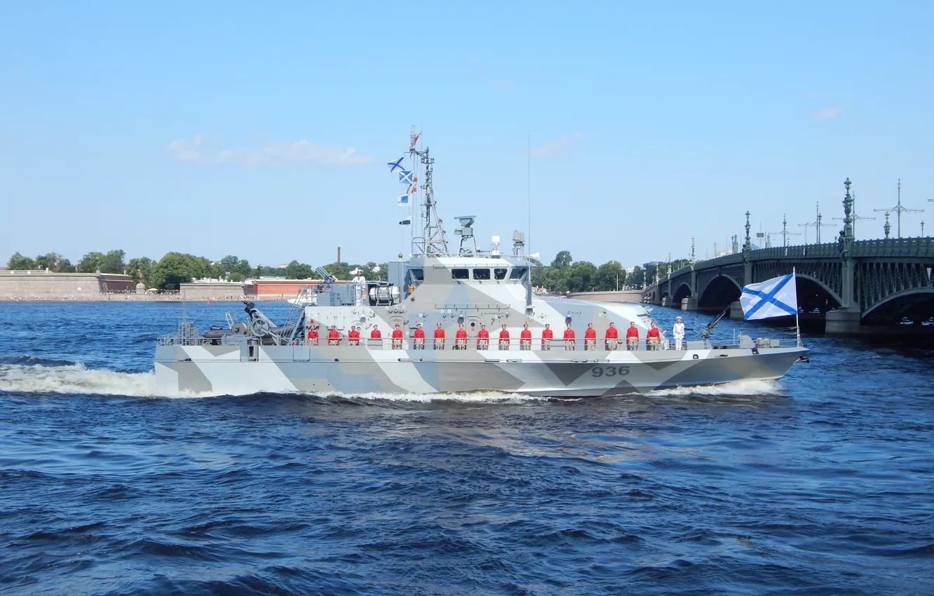 Photo wallpaper boat, anti-sabotage, Sergey Perminin