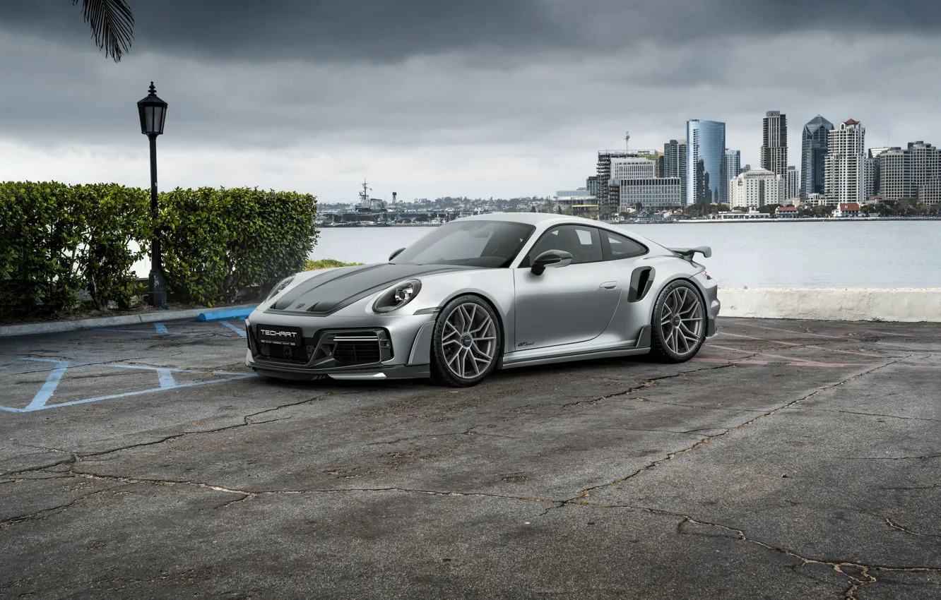 Photo wallpaper Porsche, Porsche 911 Turbo, TechArt, 911 Turbo, 2024, GTsport, TechArt GTsport