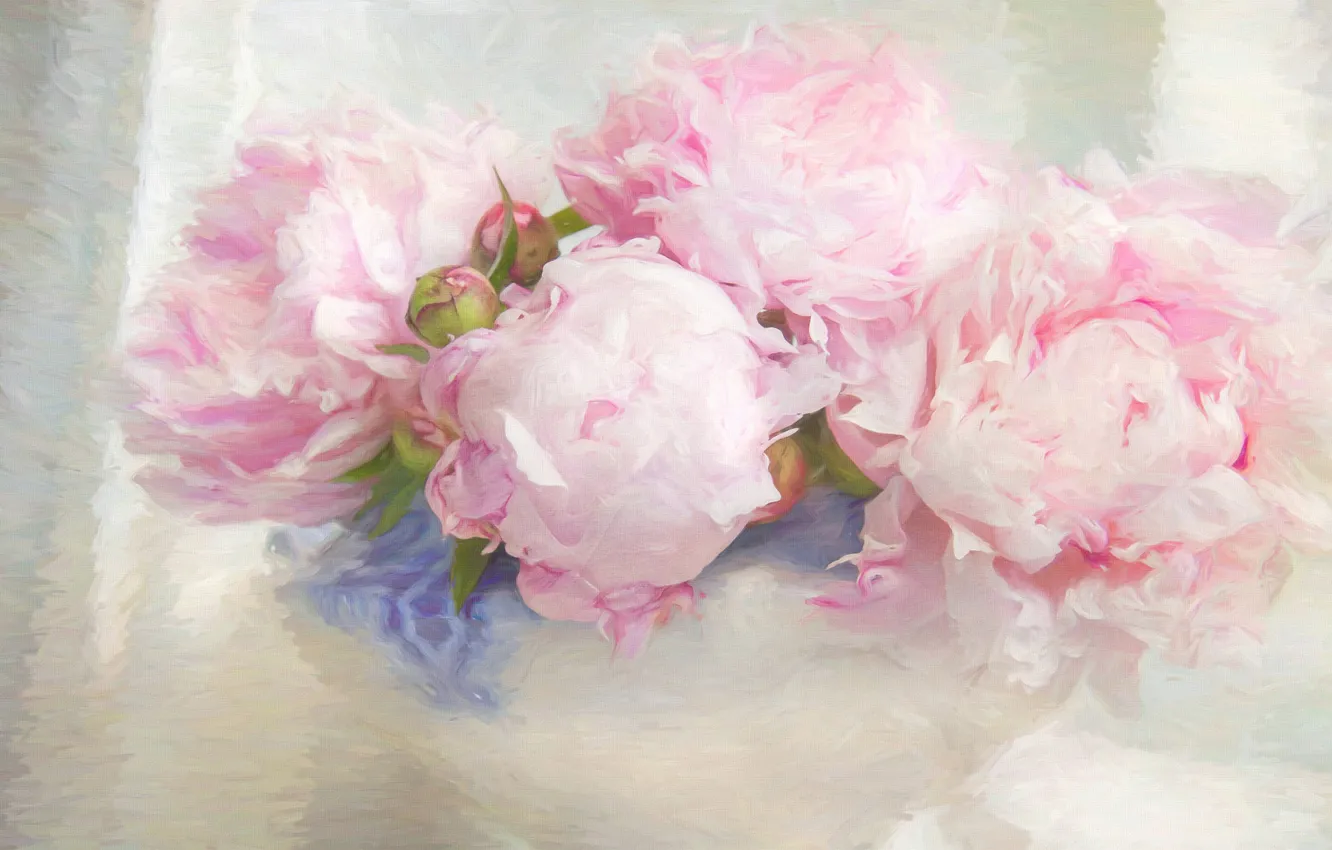 Photo wallpaper flowers, background, figure, bouquet, light, petals, art, pink