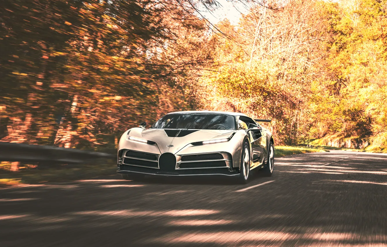 Photo wallpaper forest, car, Bugatti Centodieci 2022