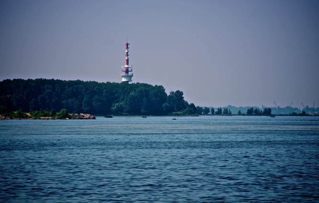 Photo wallpaper lighthouse, Sea, Peterhof