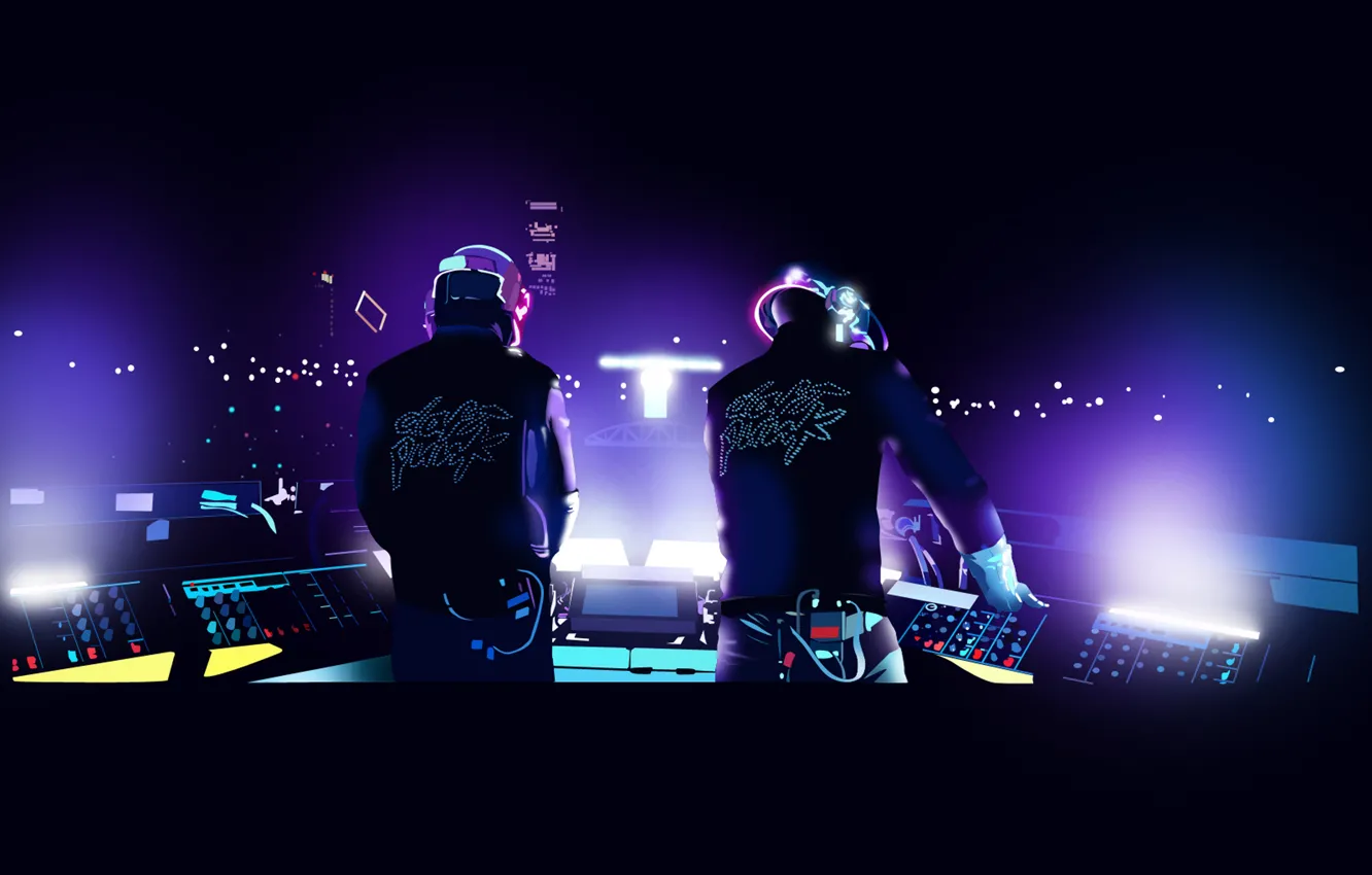 Photo wallpaper style, electro, Daft punk, daft punk, elecrto