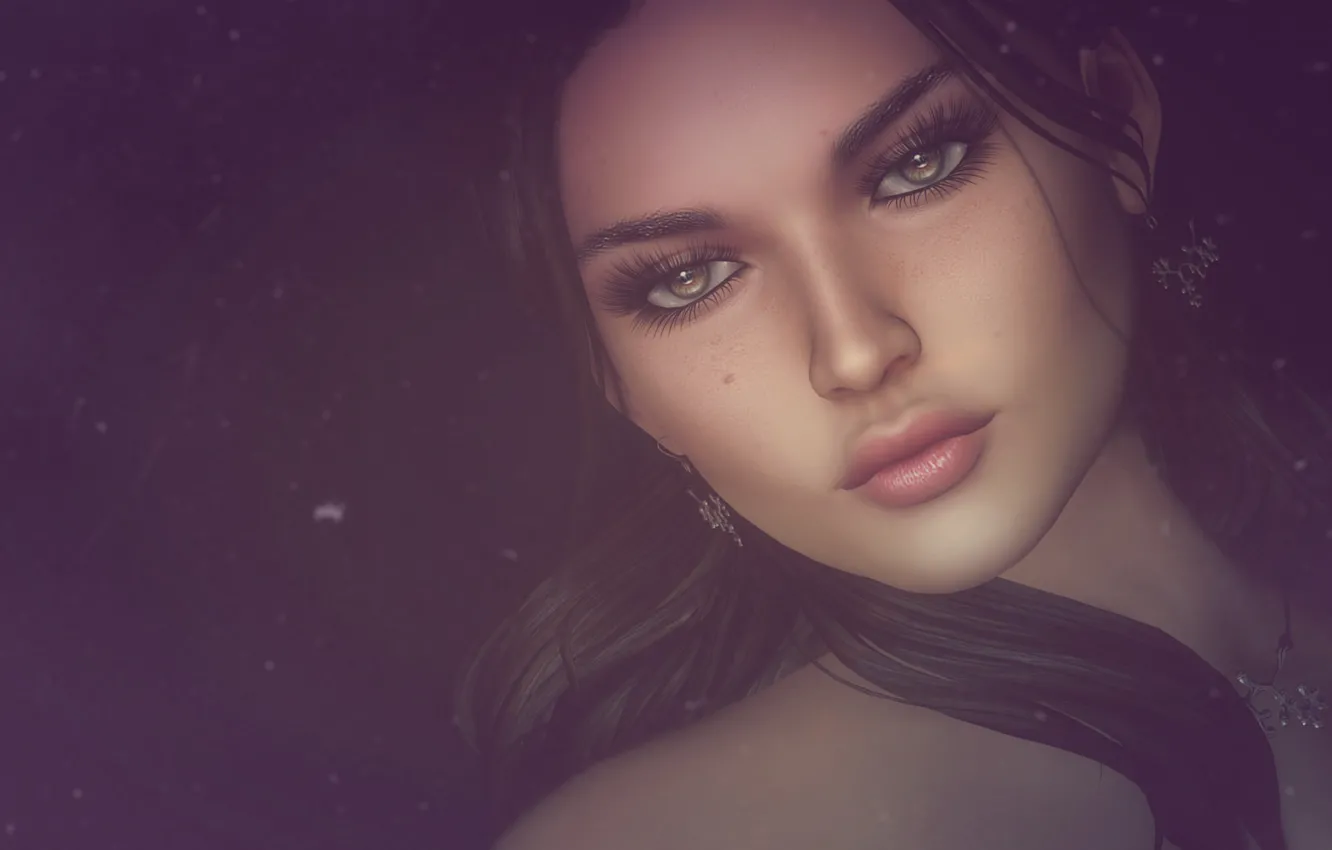 Photo wallpaper look, girl, face