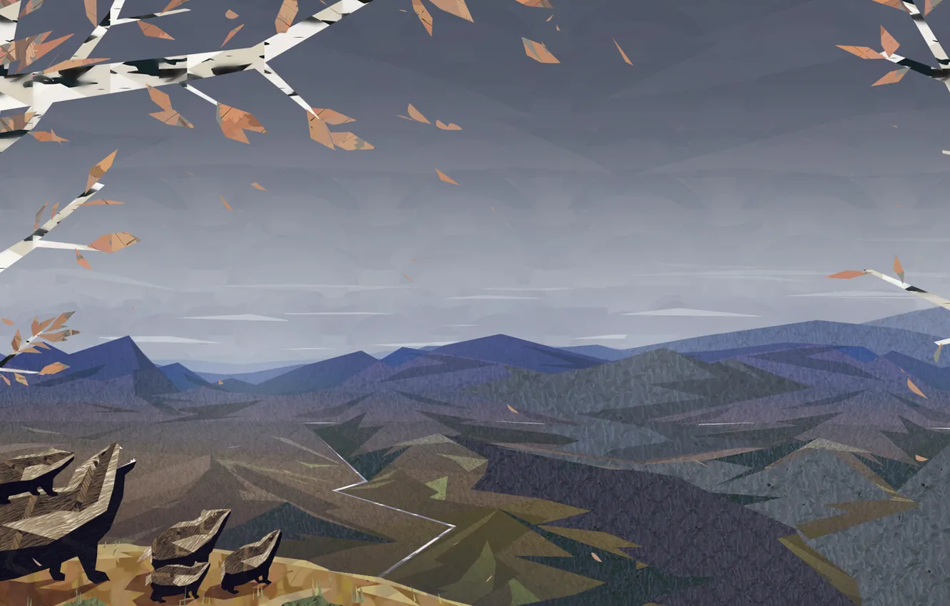 Photo wallpaper badger, Shelter, Badger