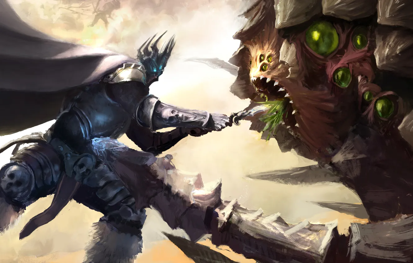 Photo wallpaper starcraft, warcraft, arthas, Heroes of the Storm, Abathur