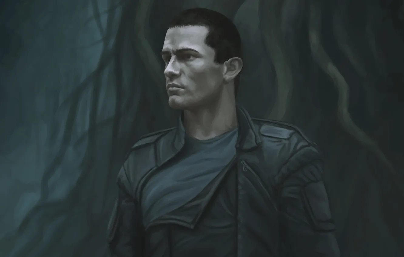 Photo wallpaper forest, Star Wars, male, Starkiller, Star Wars The Force Unleashed