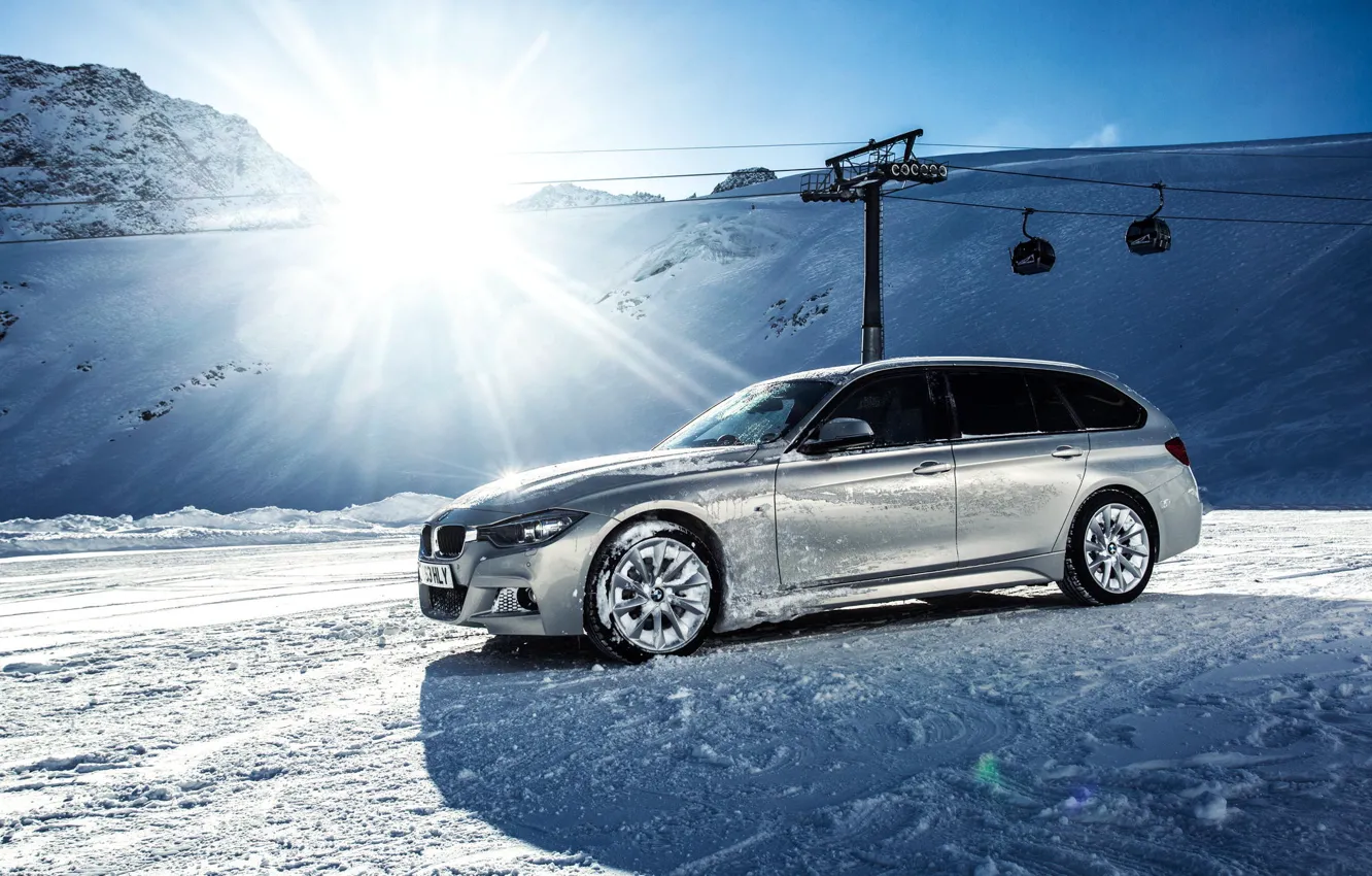 Photo wallpaper BMW, Winter, F30, X Drive, 330D