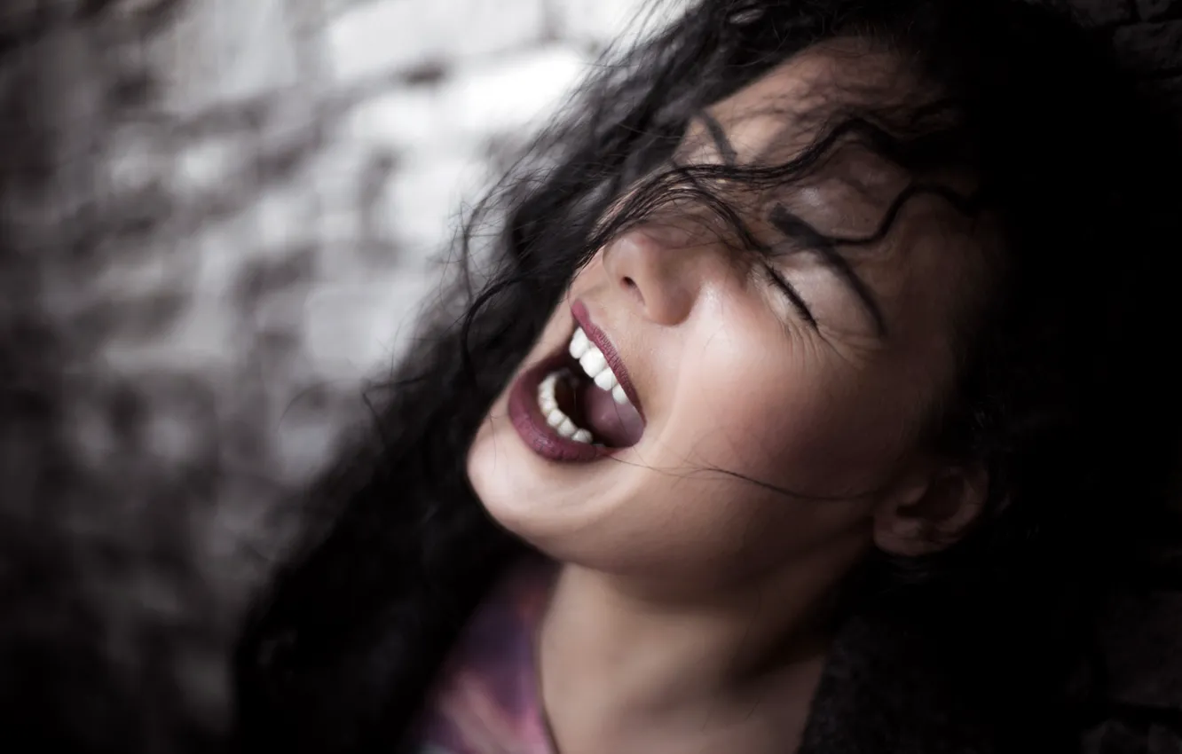 Photo wallpaper girl, mood, Creek