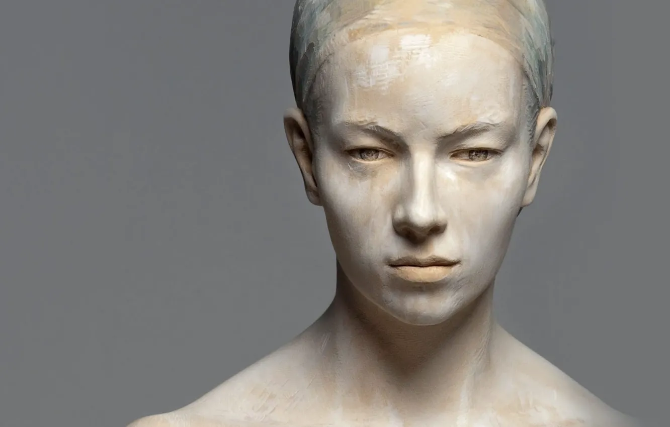 Photo wallpaper girl, face, model, render