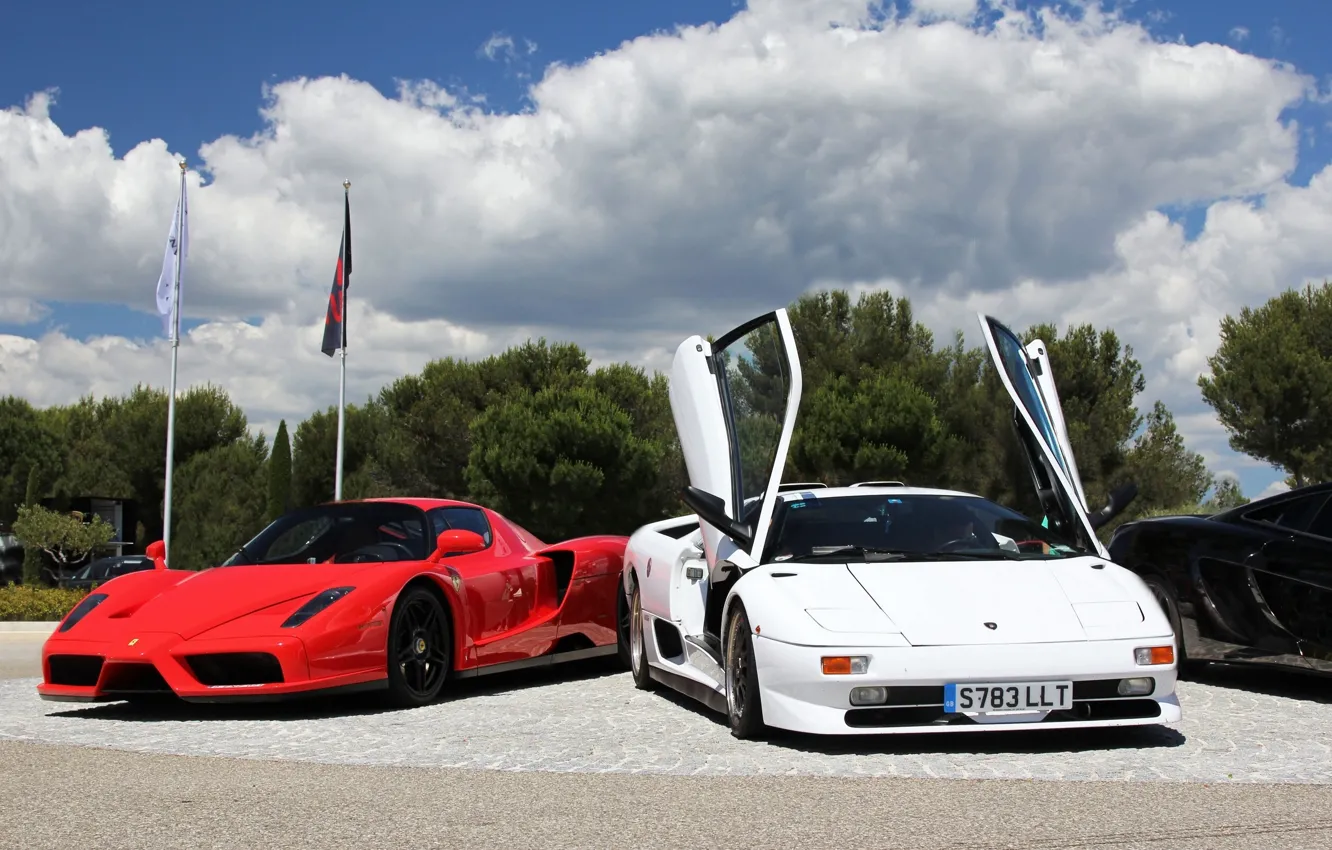 Photo wallpaper Lamborghini, Ferrari, Enzo