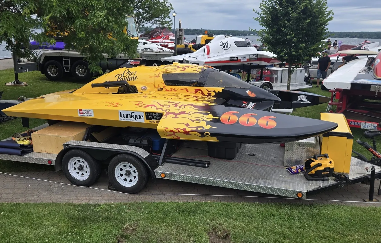 Photo wallpaper race, boat, speed