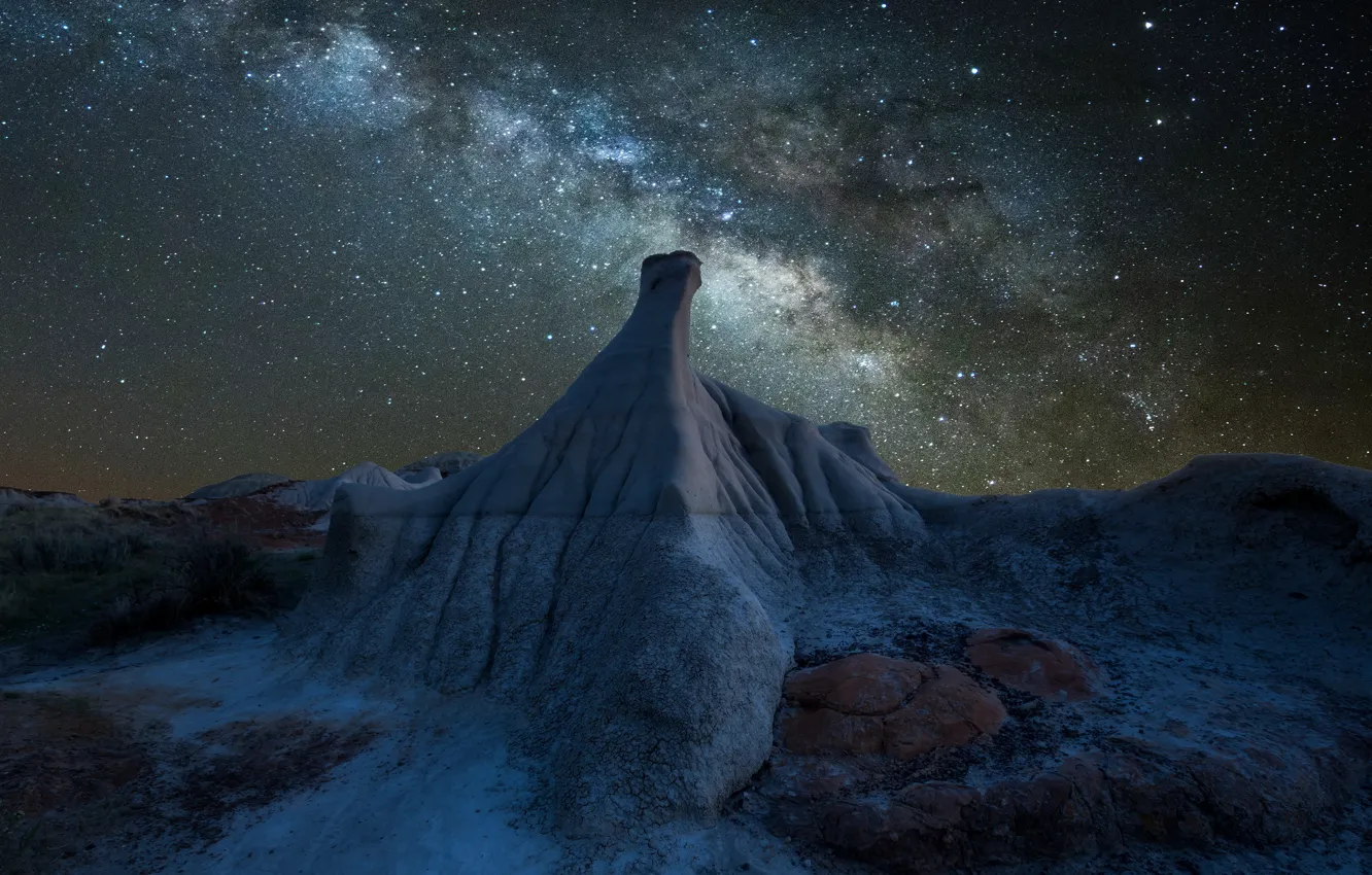 Photo wallpaper stars, mountains, the milky way, mountains, stars, Milky Way, Jason Ma