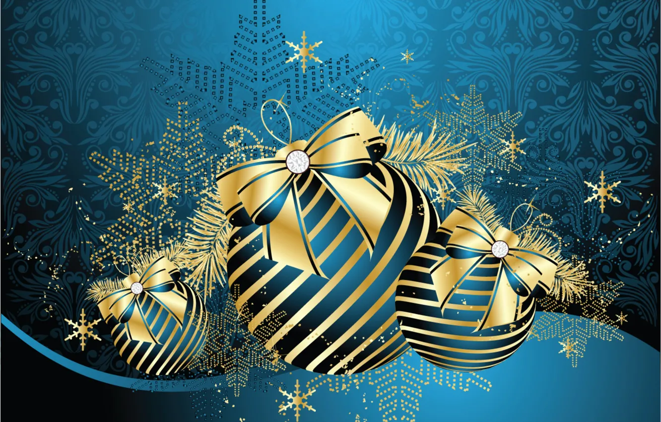 Photo wallpaper balls, decoration, holiday, new year, Christmas, Christmas, New Year