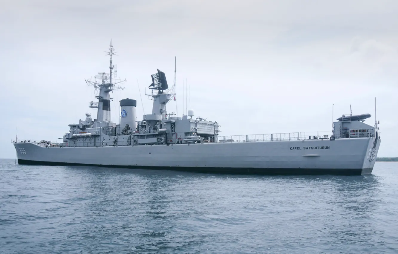 Photo wallpaper frigate, The Navy of Indonesia, Karel Satsuitubun