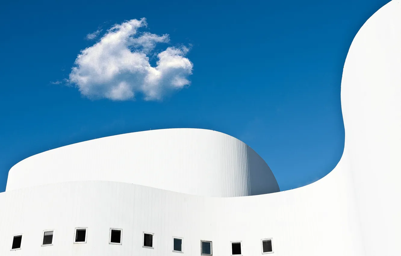 Photo wallpaper minimalism, design, lines, architecture, clean, curves
