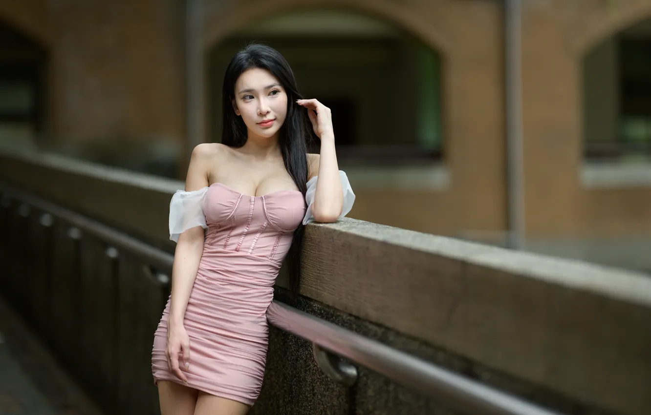 Photo wallpaper girl, pose, Asian